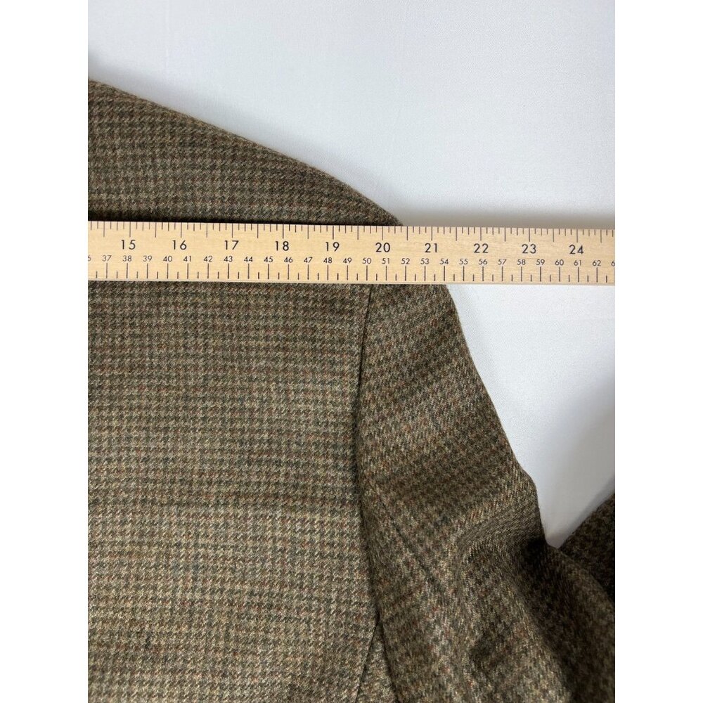 Chaps Ralph Lauren Men's 46 Brown 100% Wool Plaid Sport Coat Blazer - Picture 10 of 12